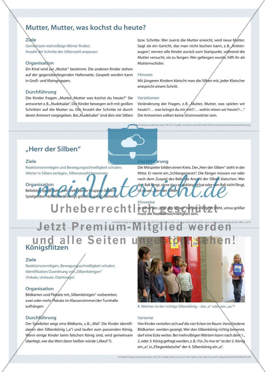 Welcher ist der Silbenkönig? - Rechtschreiben lernen mit Bewegung Preview 3