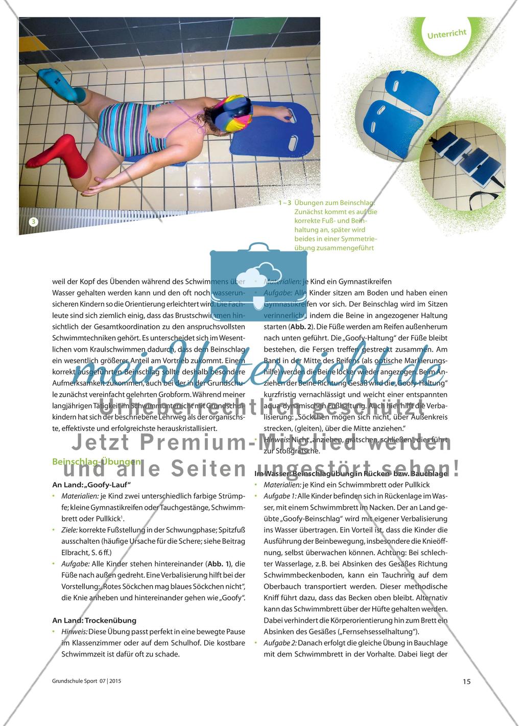 Brustschwimmen mit „Goofy“-Beinschlag - Methodische Schwimmhilfen nutzen Preview 2
