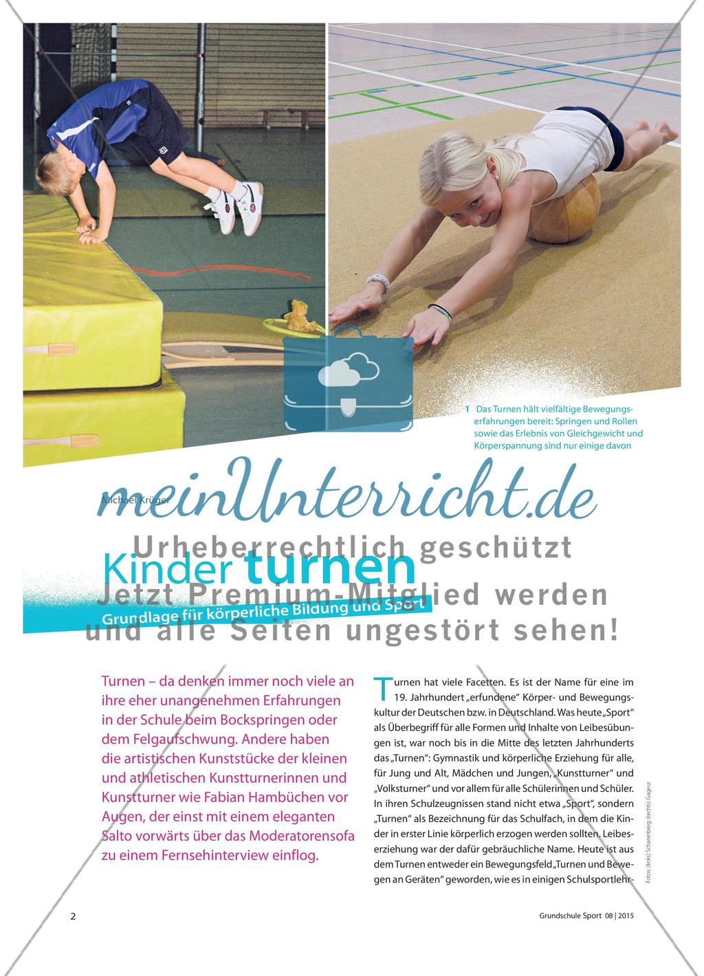 Kinder turnen - Grundlage für körperliche Bildung und Sport Preview 1