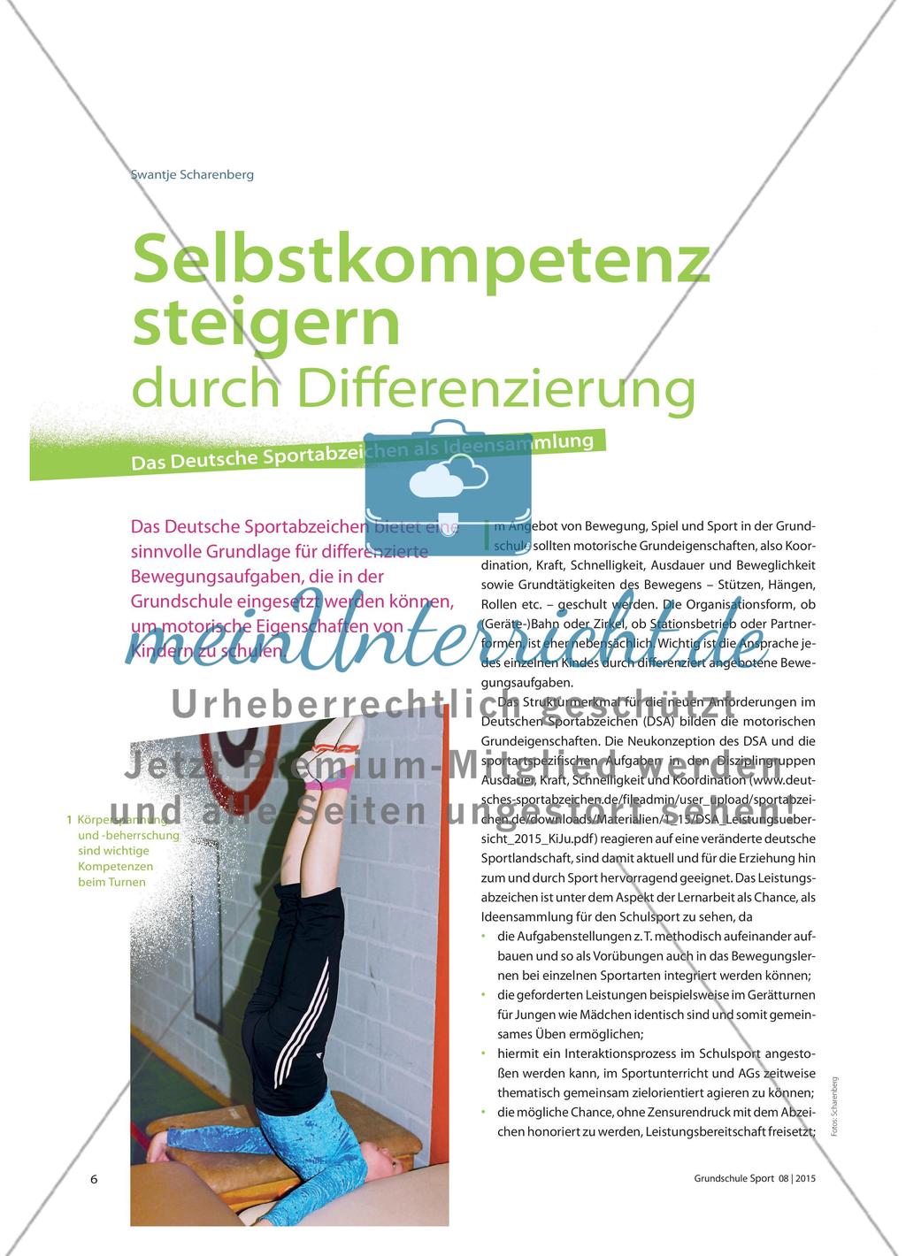 Selbstkompetenz steigern durch Differenzierung - Das Deutsche Sportabzeichen als Ideensammlung Preview 1