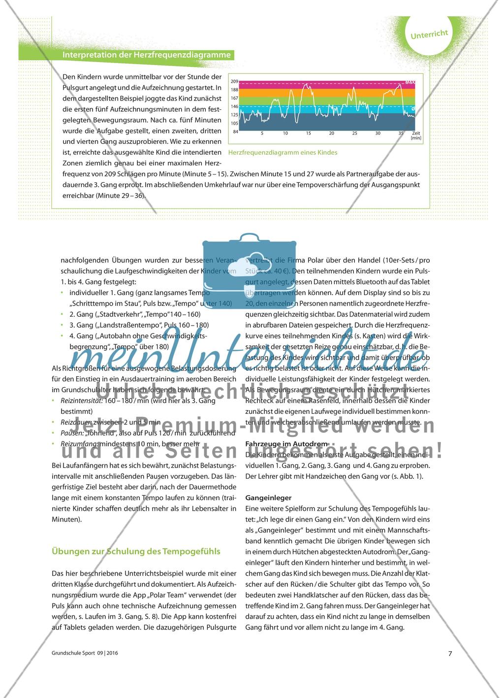 Laufen mit Gefühl für das richtige Tempo - Spielerische Schulung des Tempogefühls Preview 2