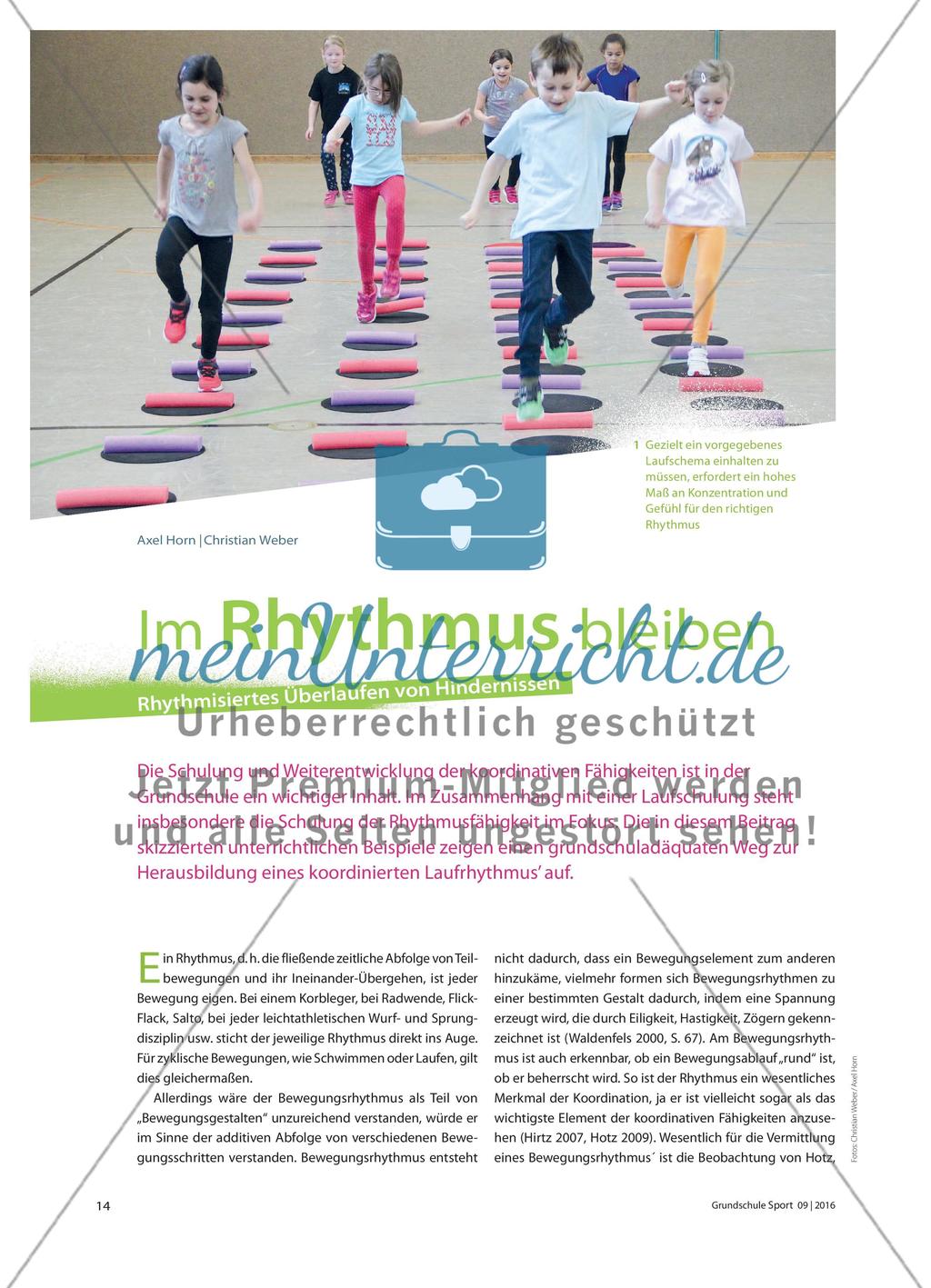 Im Rhythmus bleiben - Rhythmisiertes Überlaufen von Hindernissen Preview 1