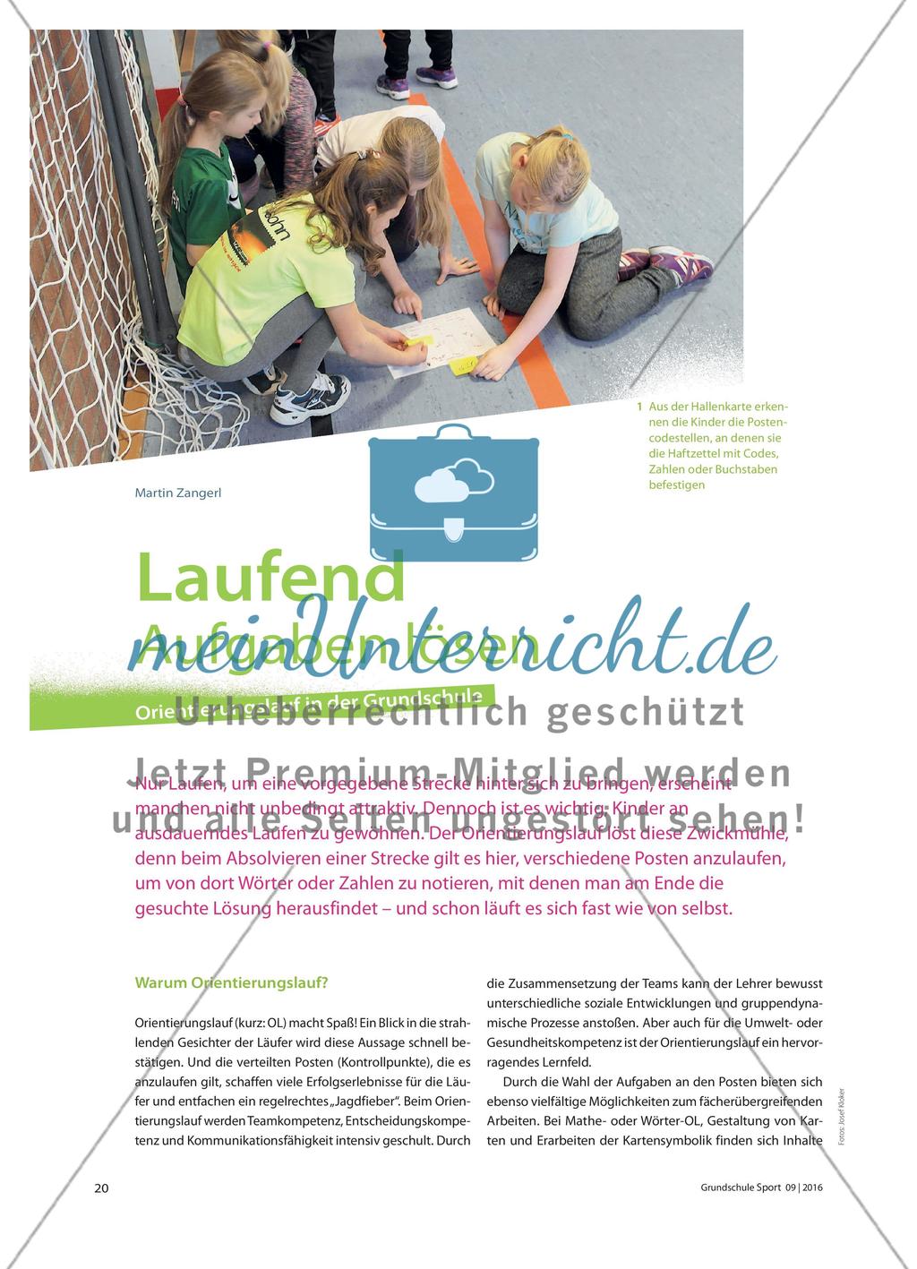 Laufend Aufgaben lösen - Orientierungslauf in der Grundschule Preview 1