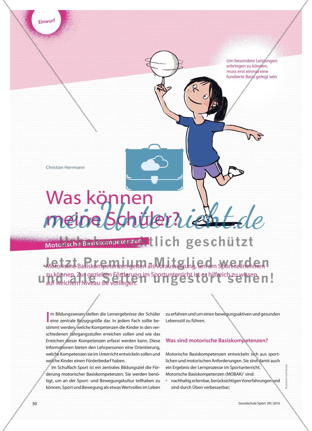 Was können meine Schüler? - Motorische Basiskompetenzen Preview 1