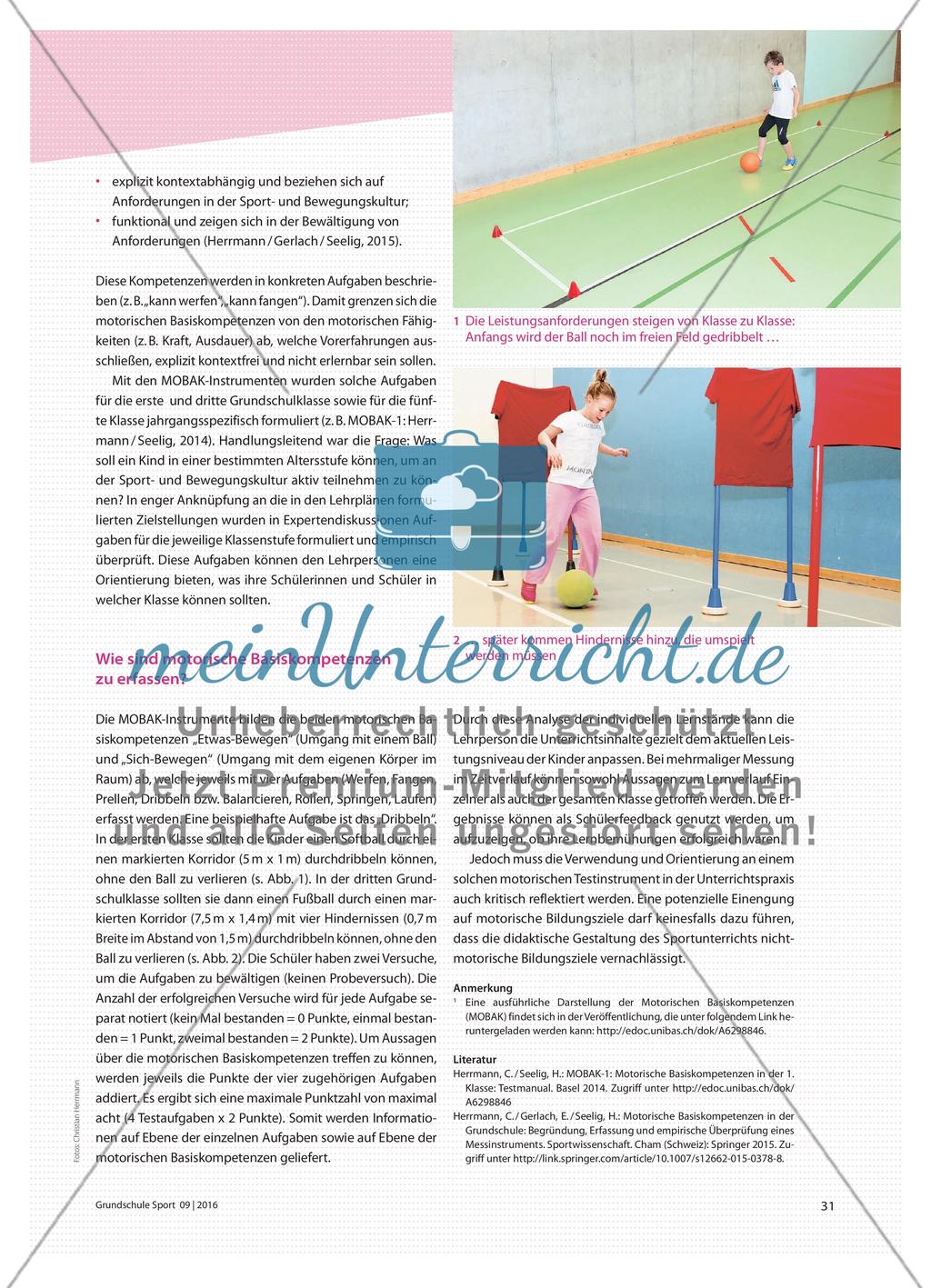 Was können meine Schüler? - Motorische Basiskompetenzen Preview 2