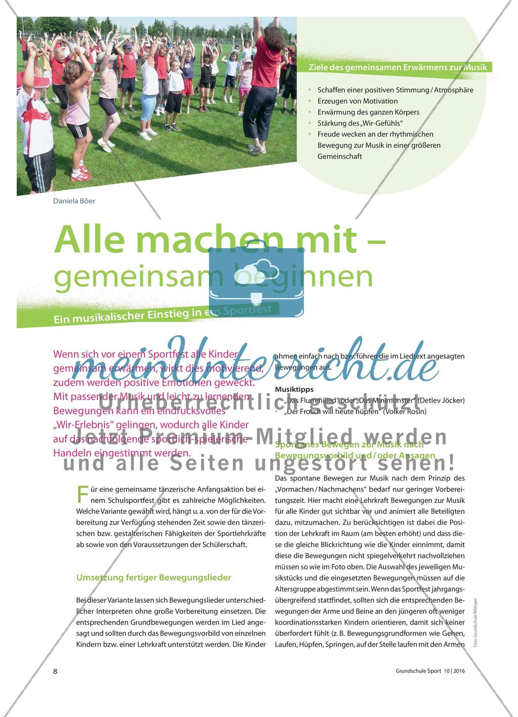 Eine musikalische Eröffnung eines Schulsportfests Preview 1