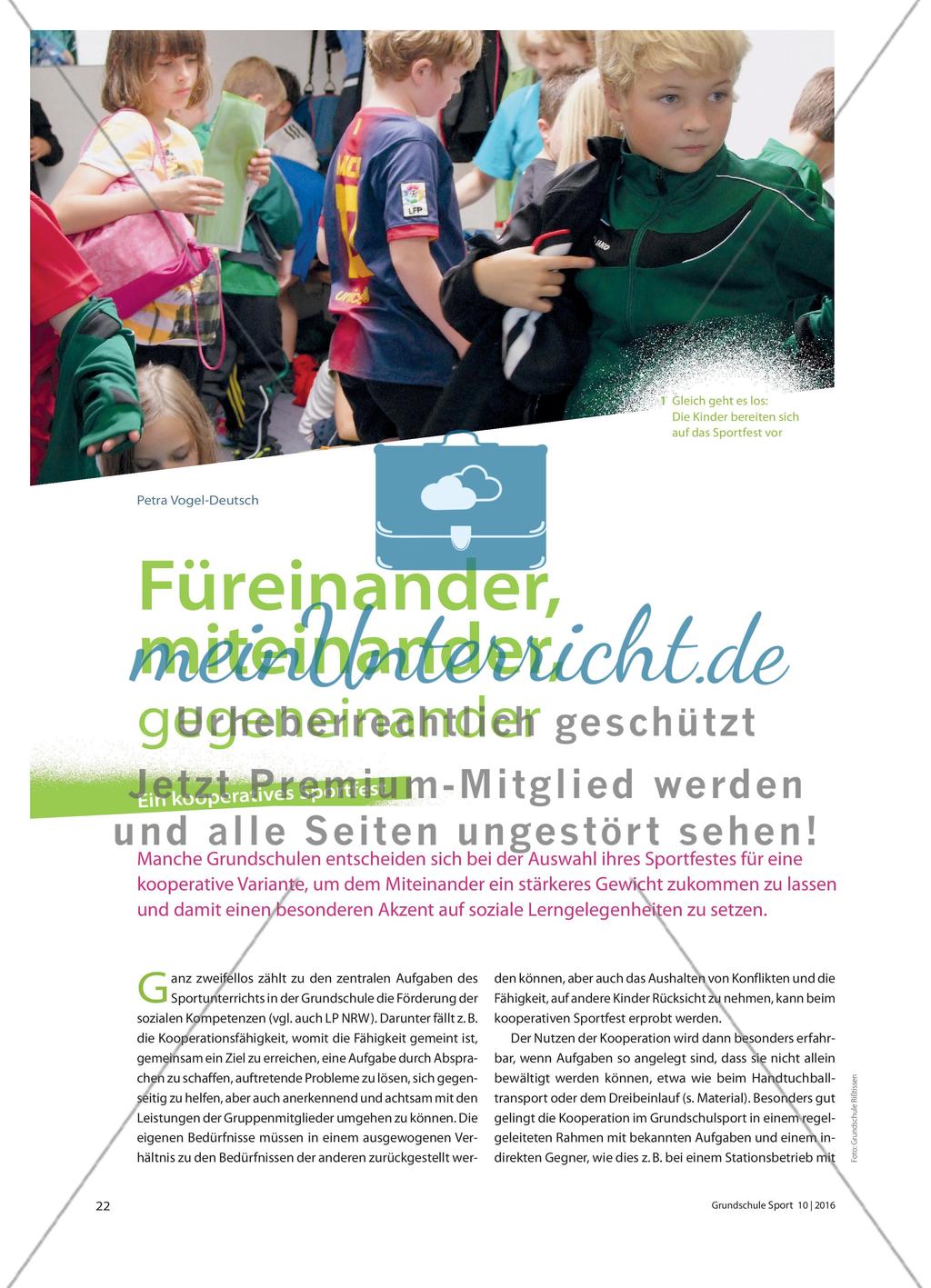 Ein kooperatives Sportfest: Organisation und Rolle der Lehrkräfte Preview 1