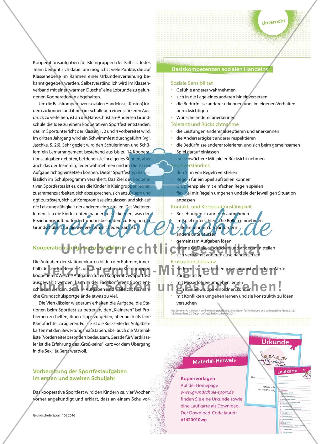 Ein kooperatives Sportfest: Organisation und Rolle der Lehrkräfte Preview 2