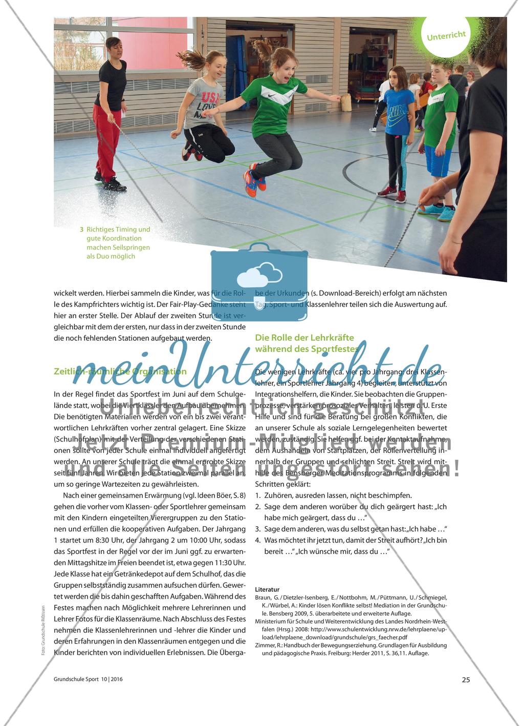 Ein kooperatives Sportfest: Organisation und Rolle der Lehrkräfte Preview 4