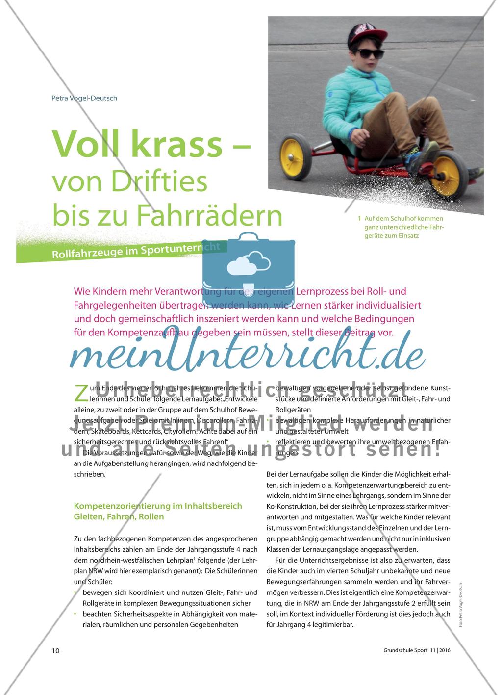 Voll krass – von Drifties bis zu Fahrrädern: Rollfahrzeuge im Sportunterricht Preview 1