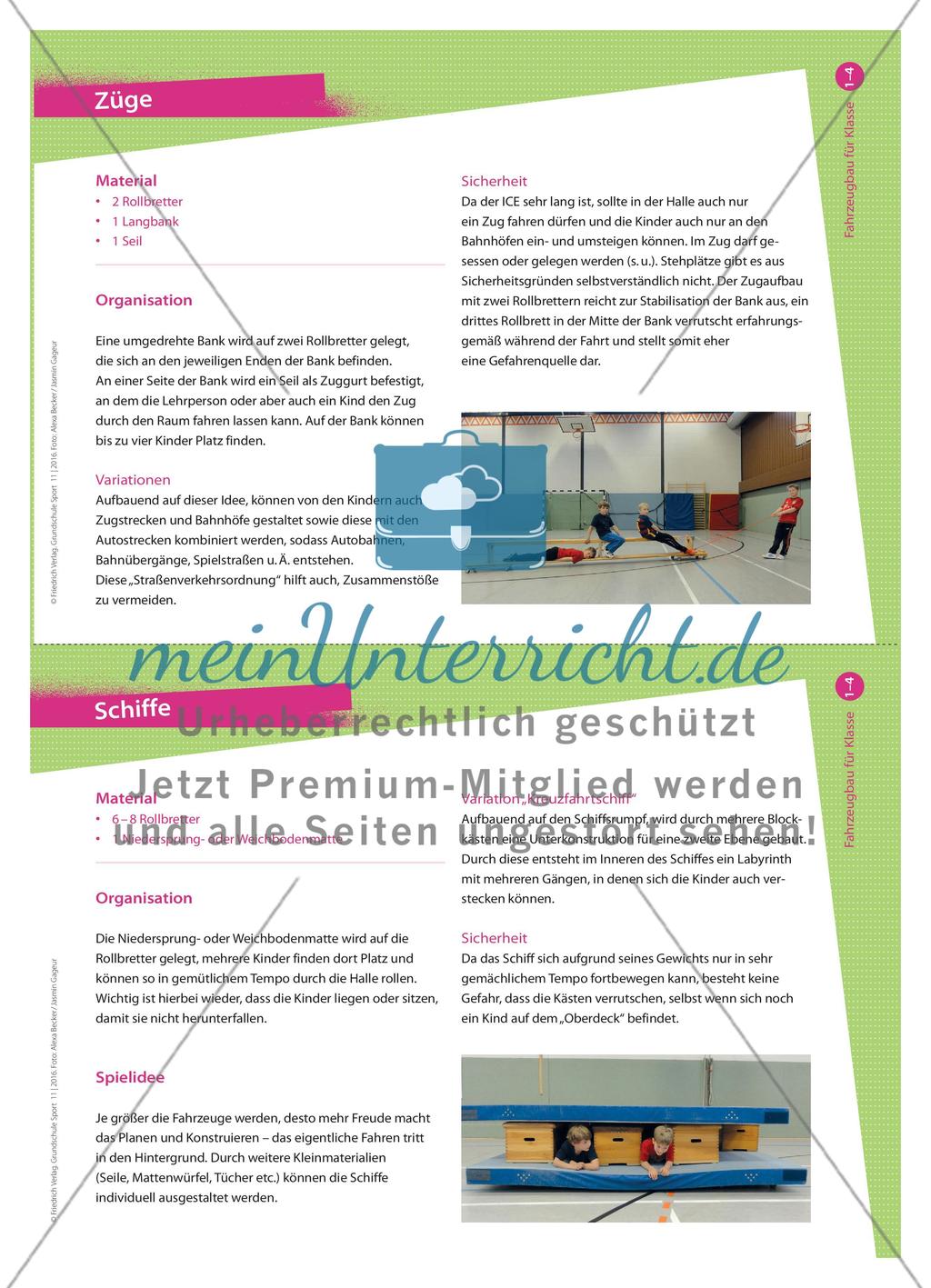 Fahrzeuge bauen mit Rollbrettern - Das kommunikative Element im Erlebnisturnen Preview 3