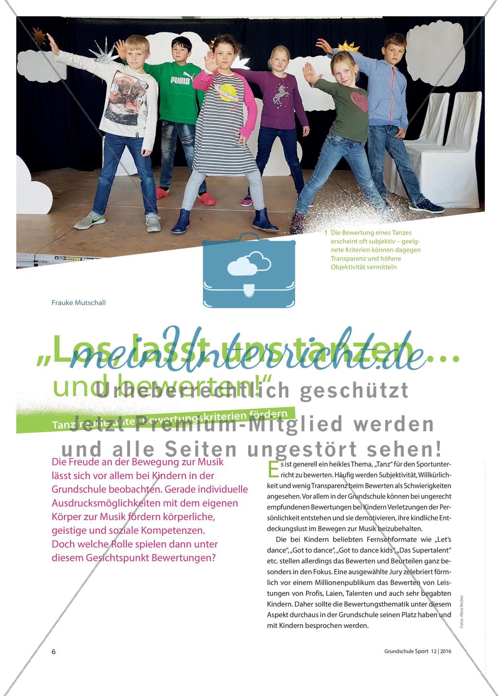 „Los, lasst uns tanzen … und bewerten!“ - Tanzfreude unter Bewertungskriterien fördern Preview 1