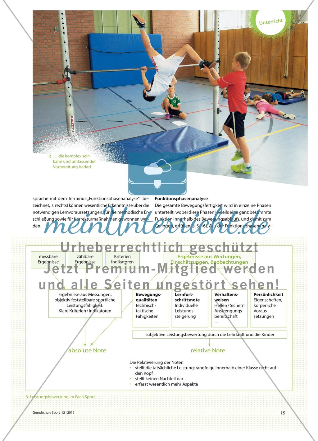 Eine Leistung bewerten: Hüftaufschwung - Kinder bewerten sich selbst Preview 2