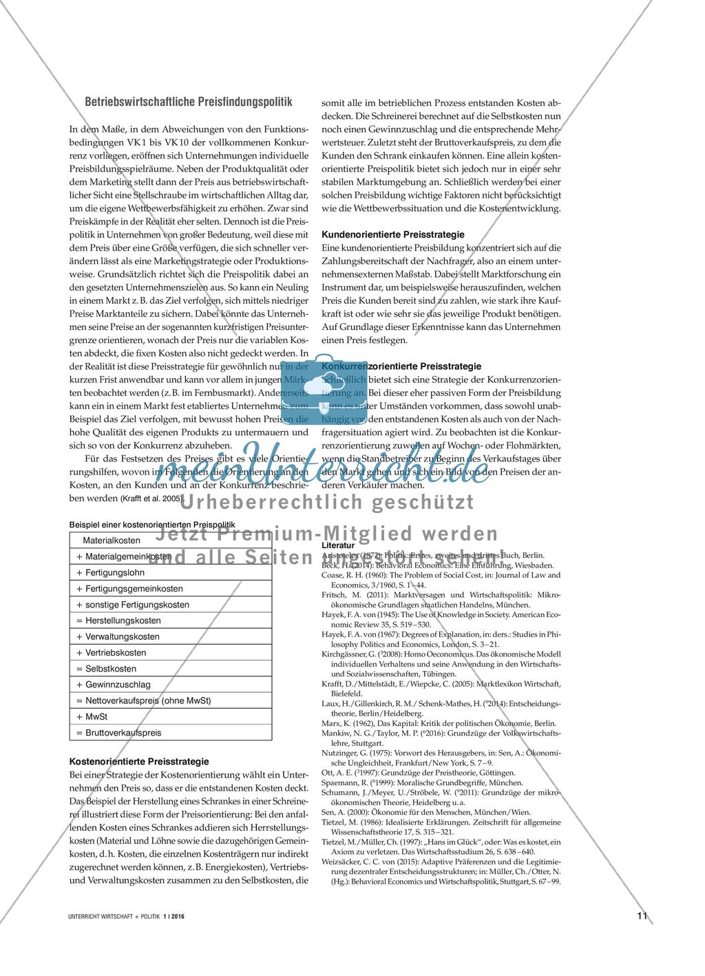Preisbildung - Ein volks- und betriebswirtschaftlicher Überblick Preview 10