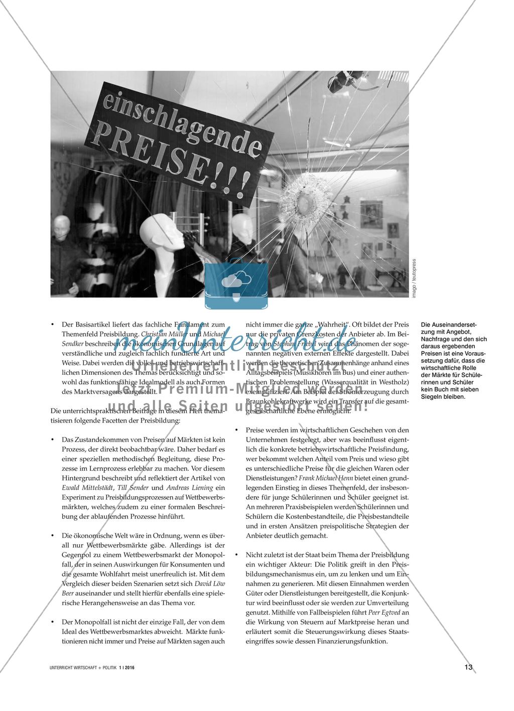 Preisbildung als Unterrichtsthema Preview 2