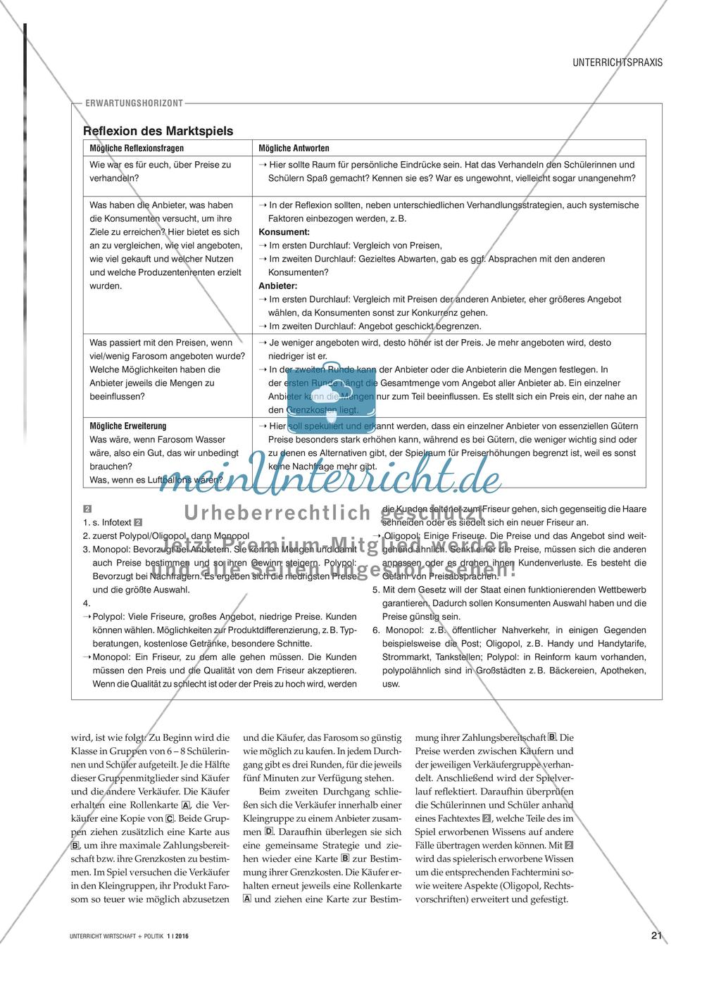 Konkurrenz nützt den Konsumenten - Marktformen und Preisbildung Preview 2