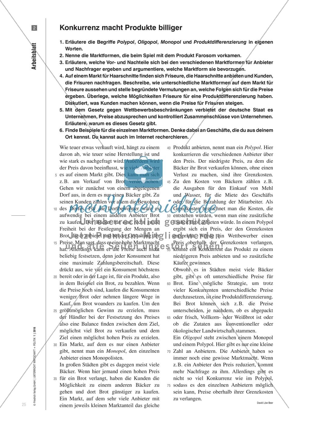 Konkurrenz nützt den Konsumenten - Marktformen und Preisbildung Preview 6