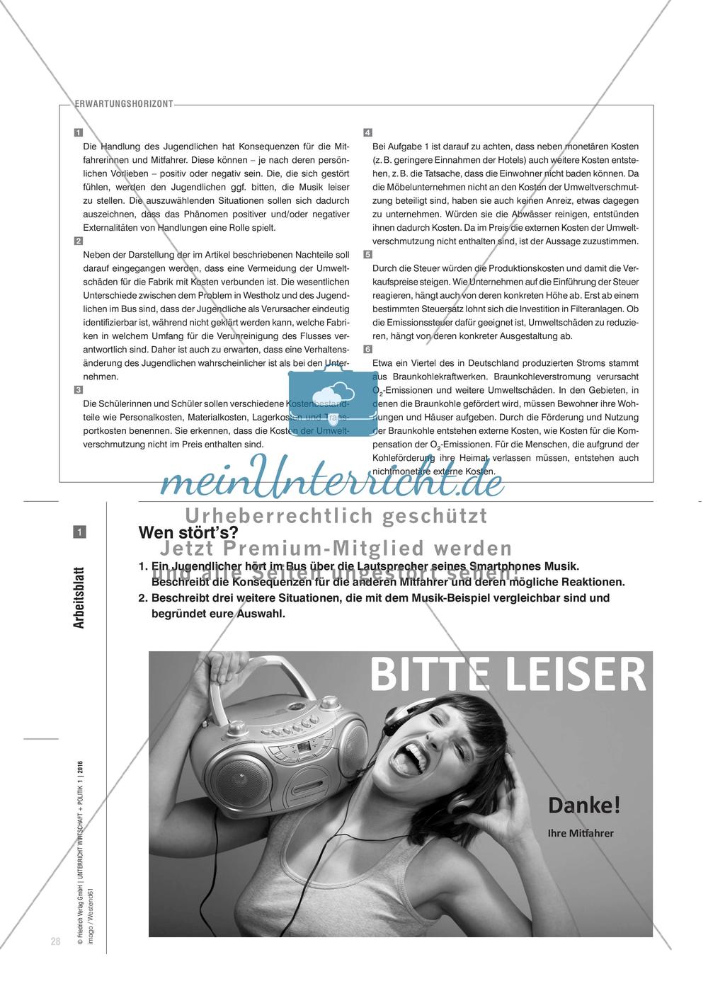 Sagt der Preis die „ökologische Wahrheit“? - Externe Kosten und deren Internalisierung durch Steuern Preview 3