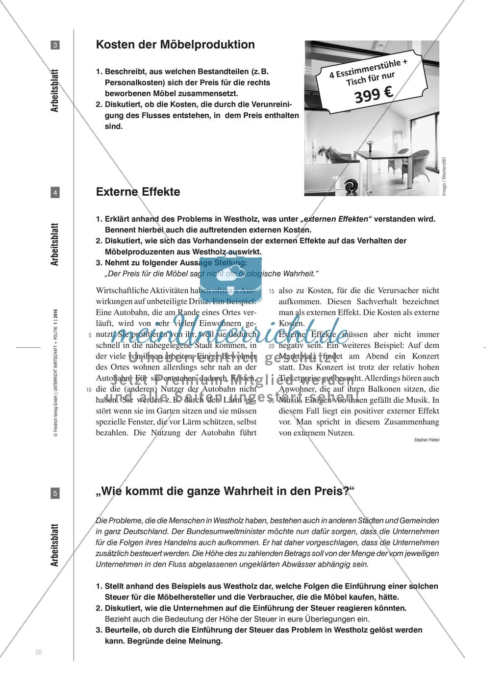 Sagt der Preis die „ökologische Wahrheit“? - Externe Kosten und deren Internalisierung durch Steuern Preview 5