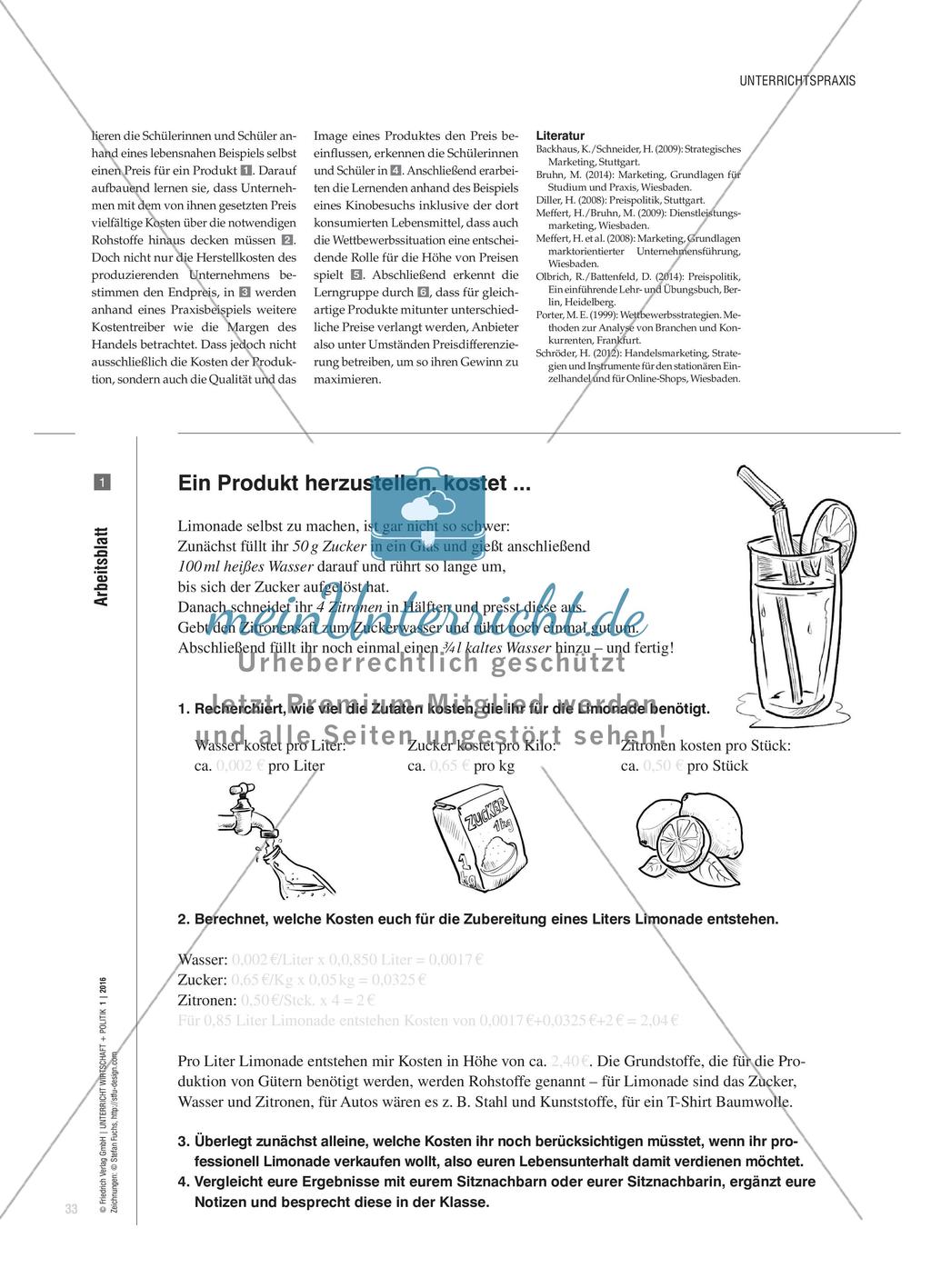 Wie viel kostet das – und warum eigentlich?: Kurze didaktische Einführung in preispolitische Überlegungen Preview 2