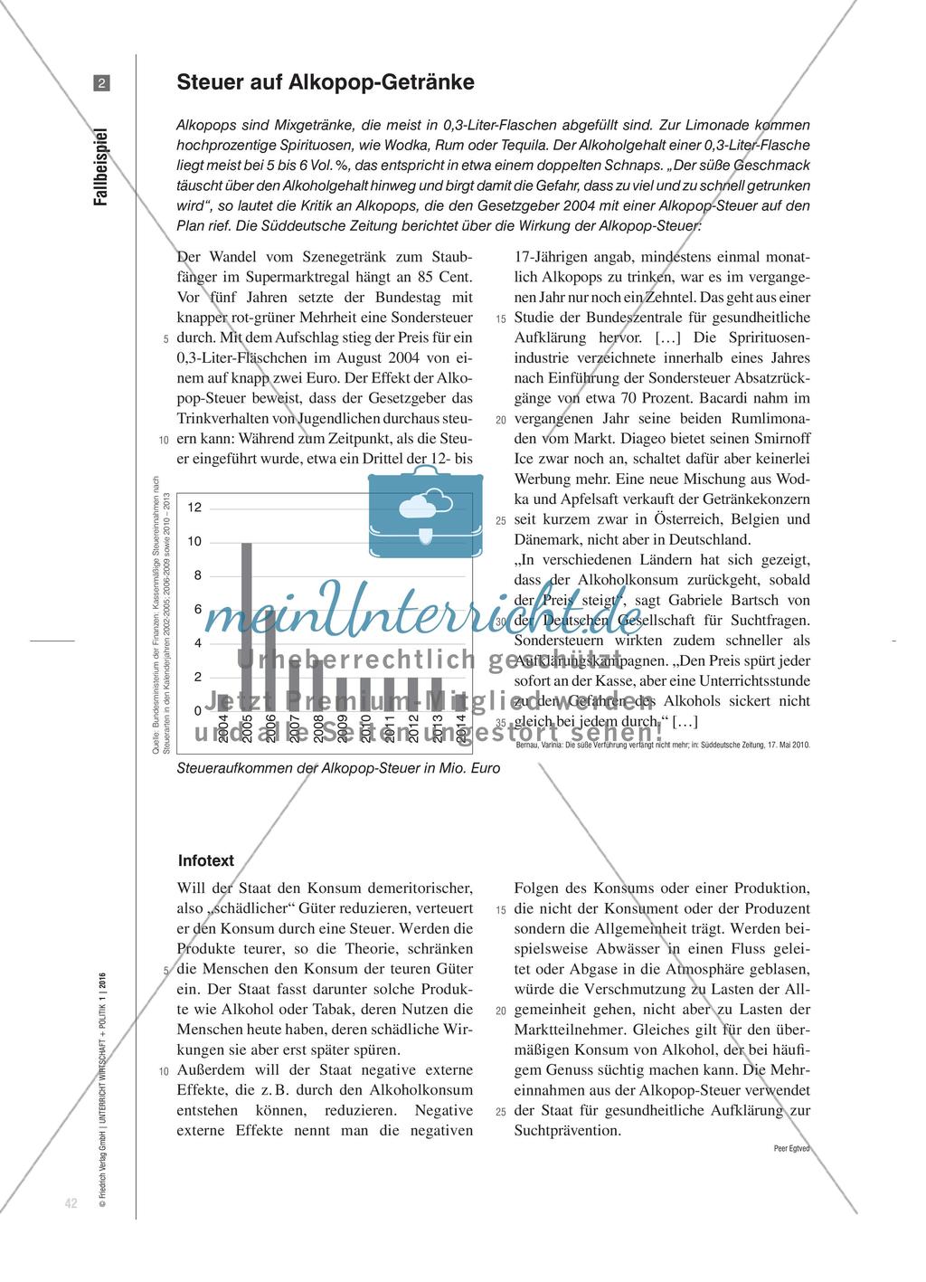Wie wirken Steuern und Subventionen? - Beiträge des Staates zur Preiskalkulation von Unternehmen Preview 5