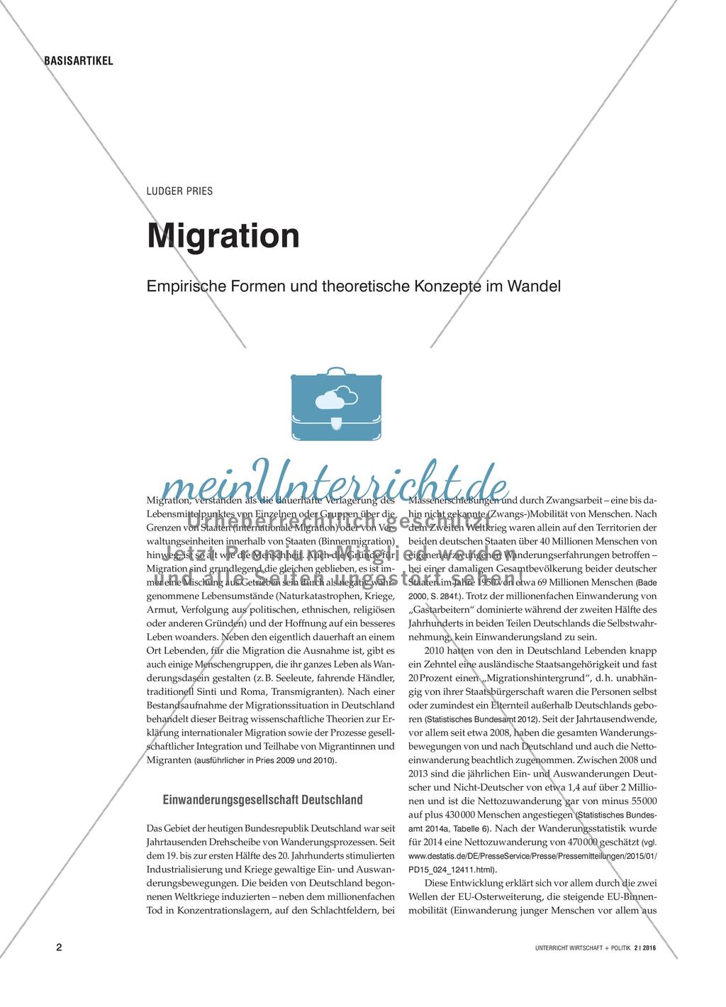 Migration - Empirische Formen und theoretische Konzepte im Wandel Preview 1
