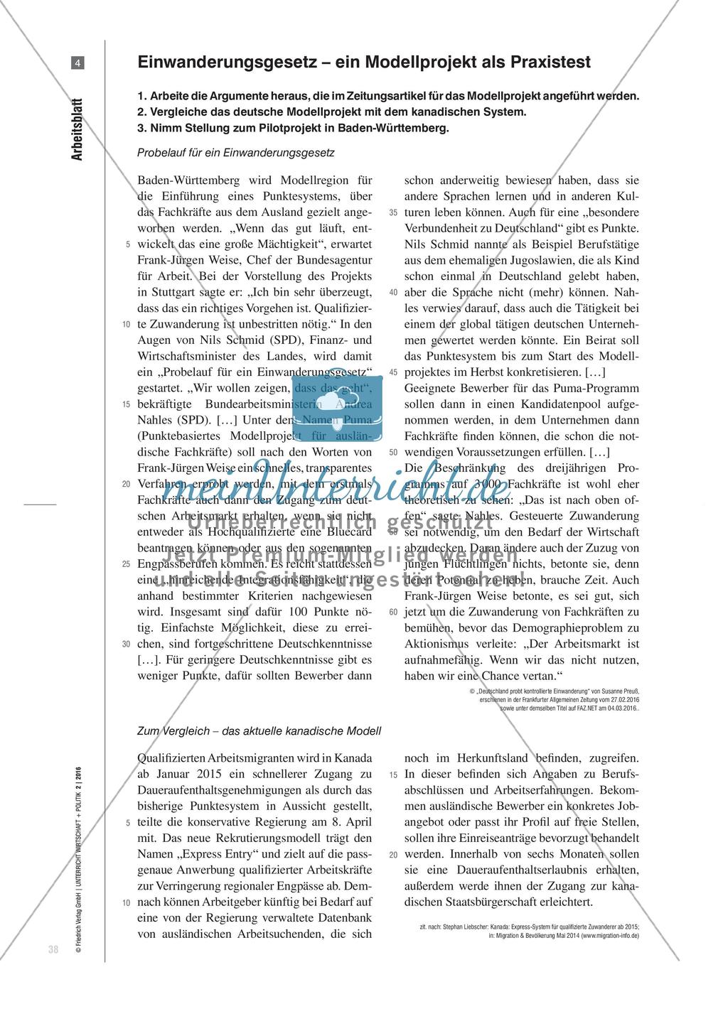 Einwanderung aktiv gestalten - Die politische Auseinandersetzung um ein neues Einwanderungsgesetz Preview 5