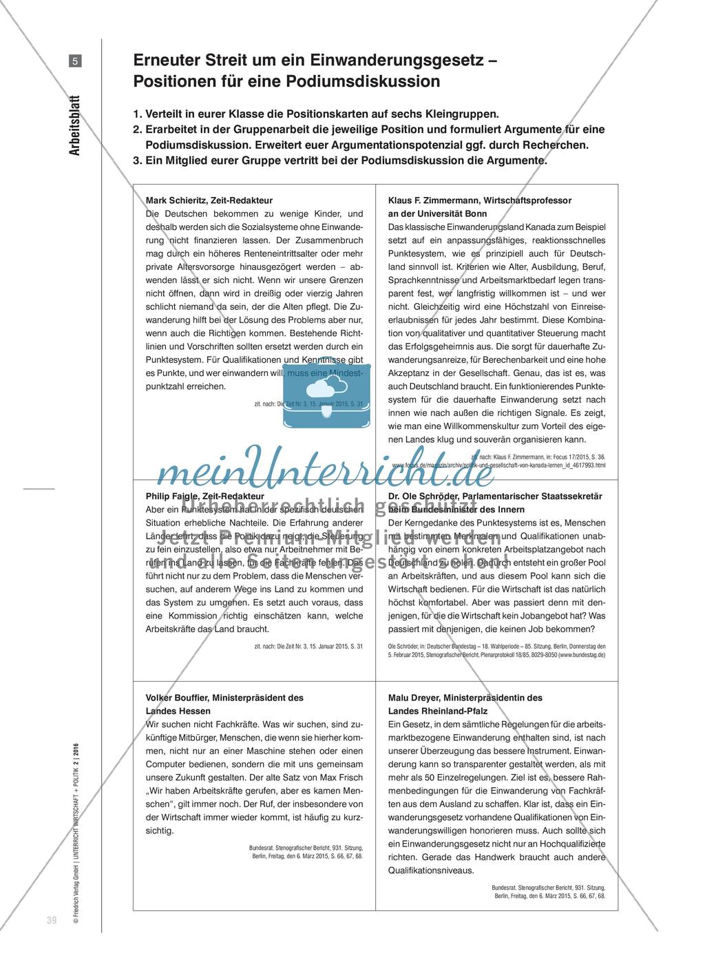 Einwanderung aktiv gestalten - Die politische Auseinandersetzung um ein neues Einwanderungsgesetz Preview 6