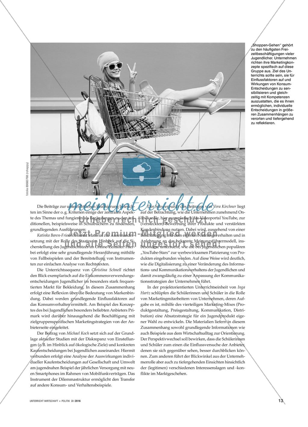 Jugendlicher Konsum als Unterrichtsthema Preview 2
