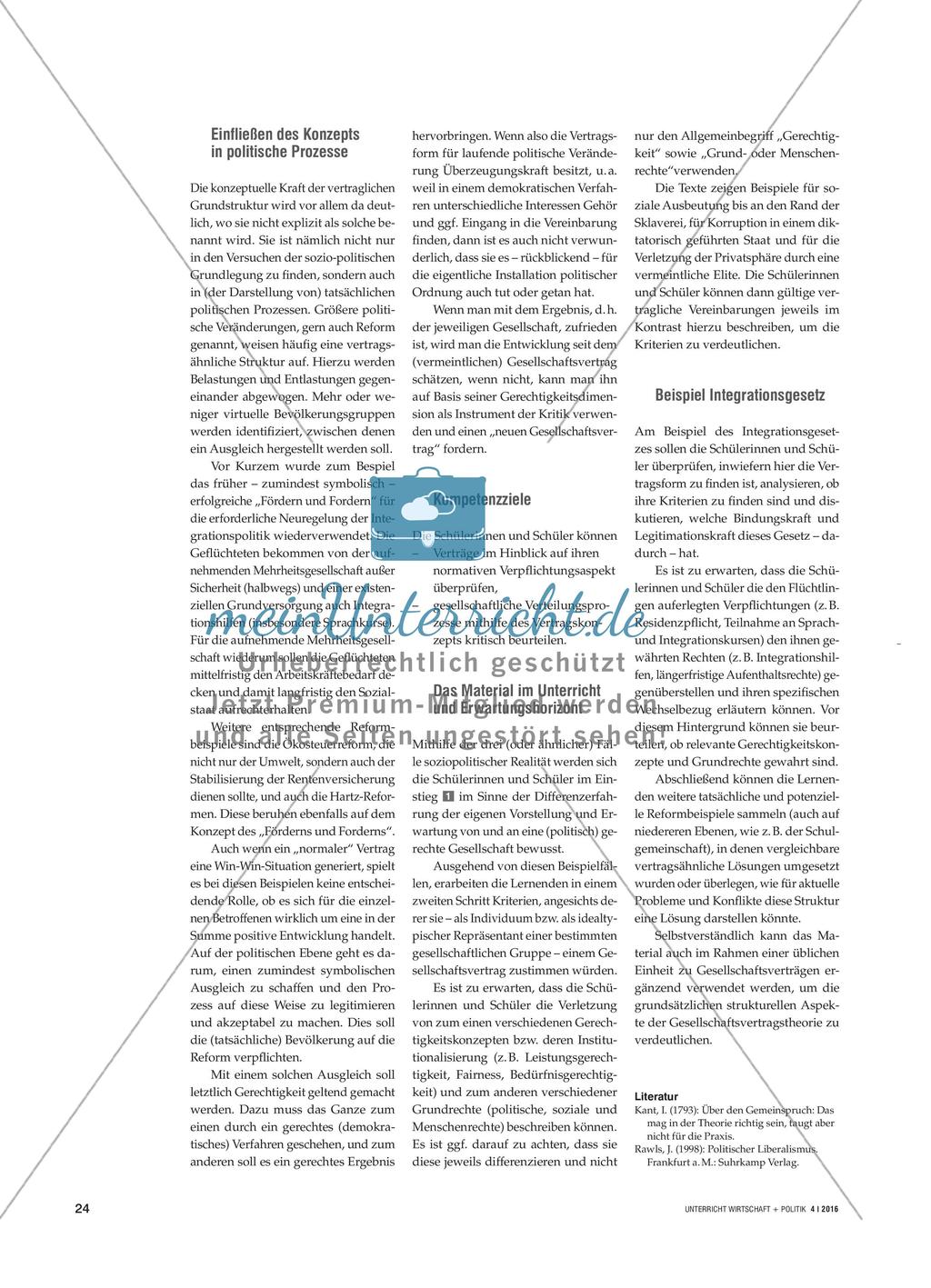 Gesellschaftsvertrag - Verknüpfung von Rationalität und Normativität Preview 2