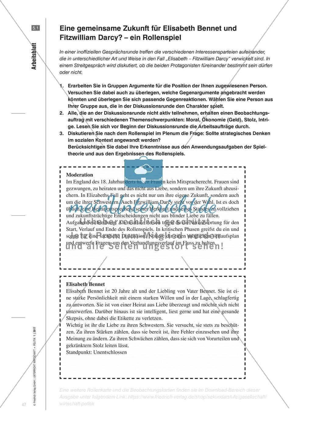 Wählen – bürgerliche Freiheit in Zeiten der Aufklärung: Koordinationsprobleme mit der Spieltheoretikerin Jane Austen lösen Preview 10
