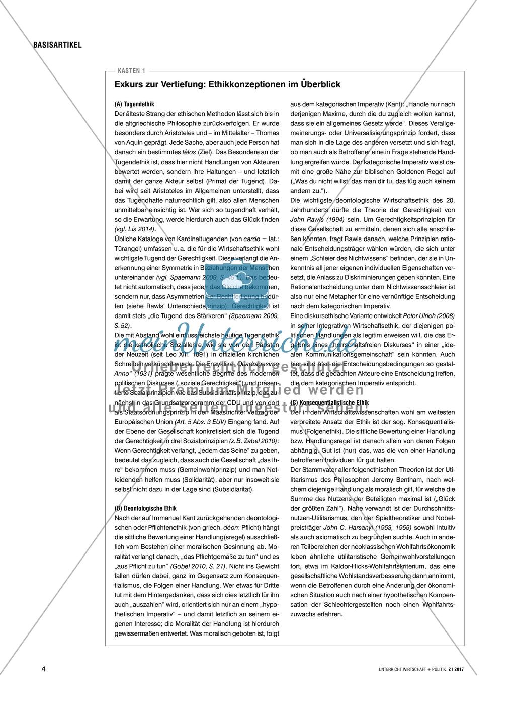 Wirtschafts- und Unternehmensethik - Ein Überblick Preview 3
