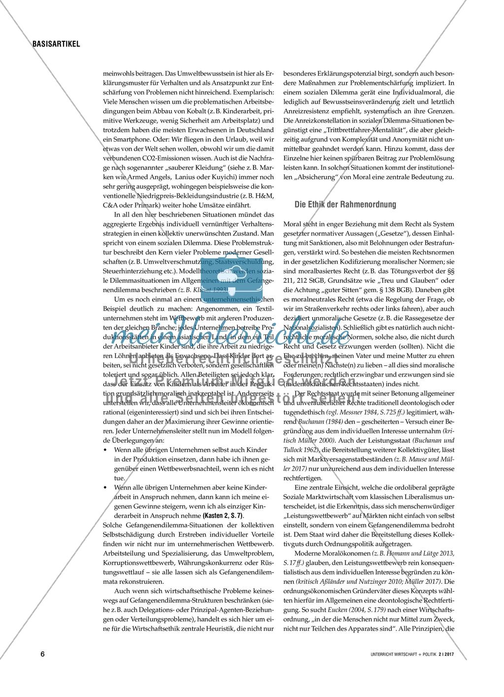 Wirtschafts- und Unternehmensethik - Ein Überblick Preview 5