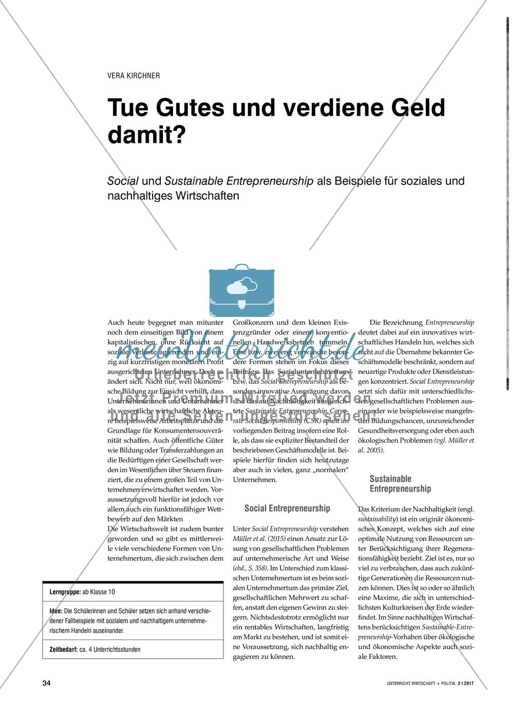 Tue Gutes und verdiene Geld damit? Preview 1