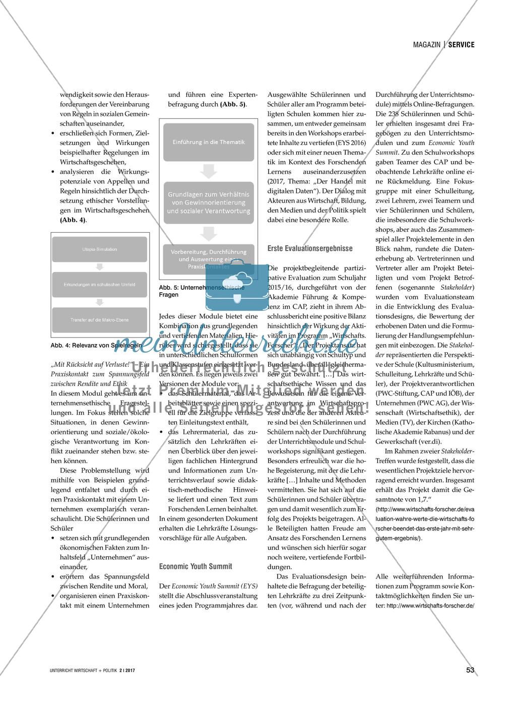 Programm „Wa(h)re Werte! Die Wirtschafts.Forscher“ - Ein Vorhaben zur systematischen curricularen Verankerung wirtschaftsethischer Inhalte im Wirtschaftsunterricht Preview 4