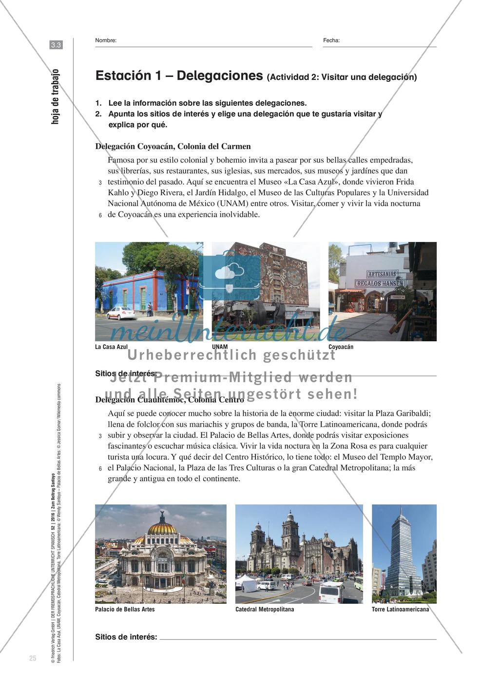 „Enamórate de la Ciudad de México“ - Spanischunterricht an Stationen Preview 4