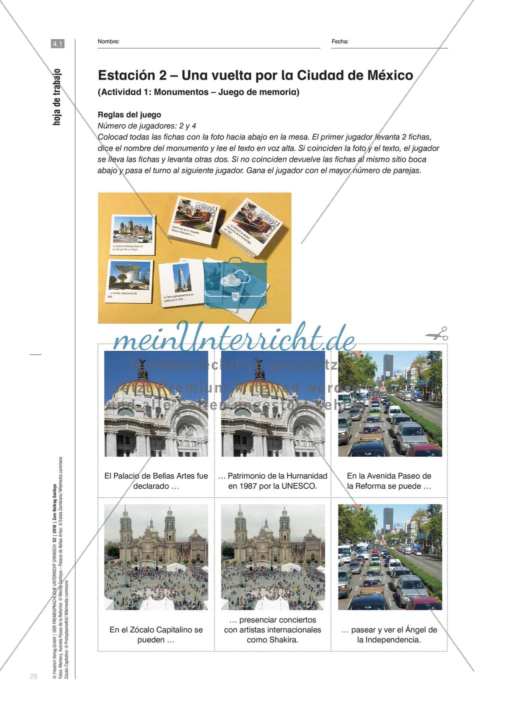 „Enamórate de la Ciudad de México“ - Spanischunterricht an Stationen Preview 5