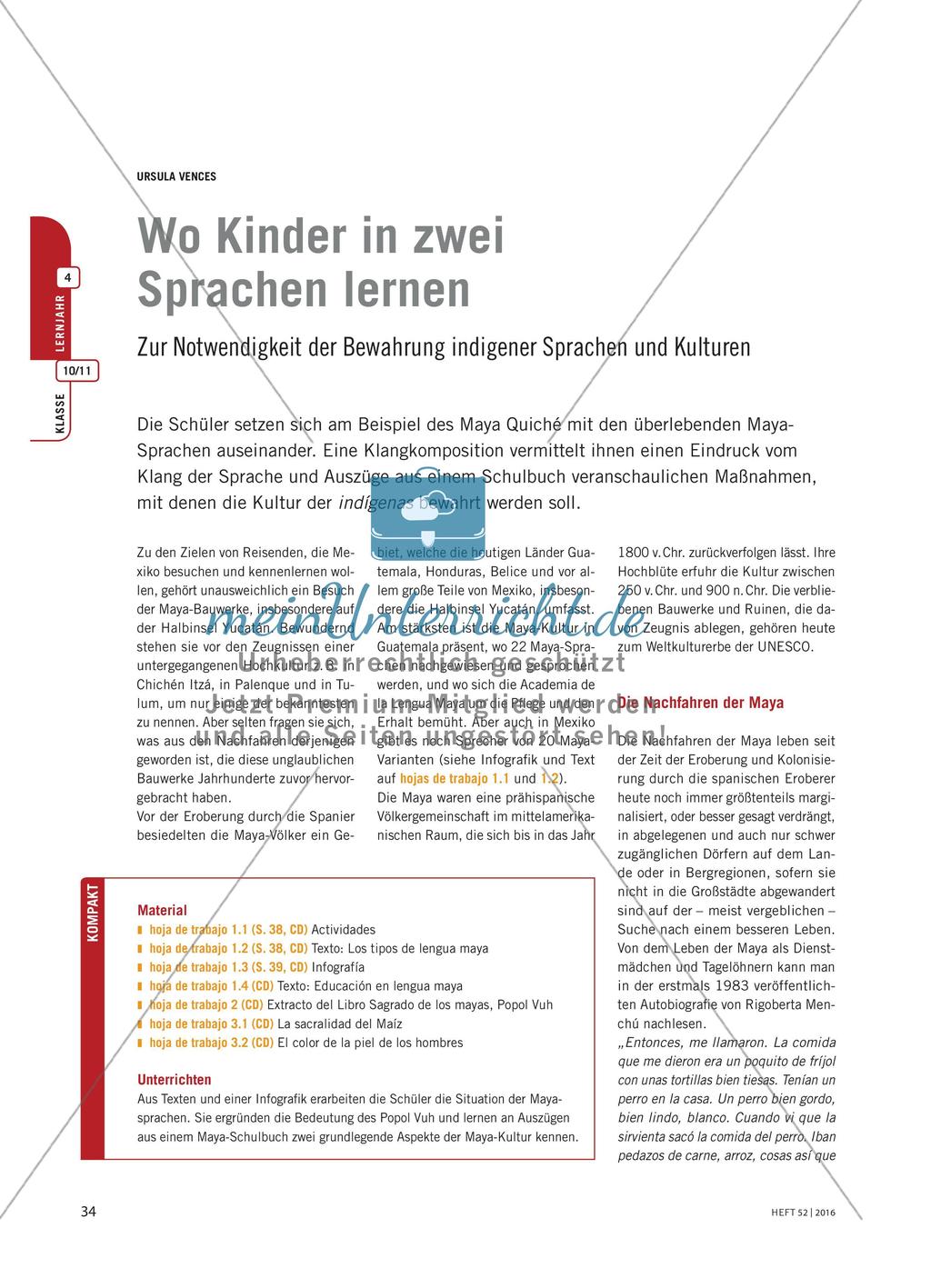 Wo Kinder in zwei Sprachen lernen - Zur Notwendigkeit der Bewahrung indigener Sprachen und Kulturen Preview 1