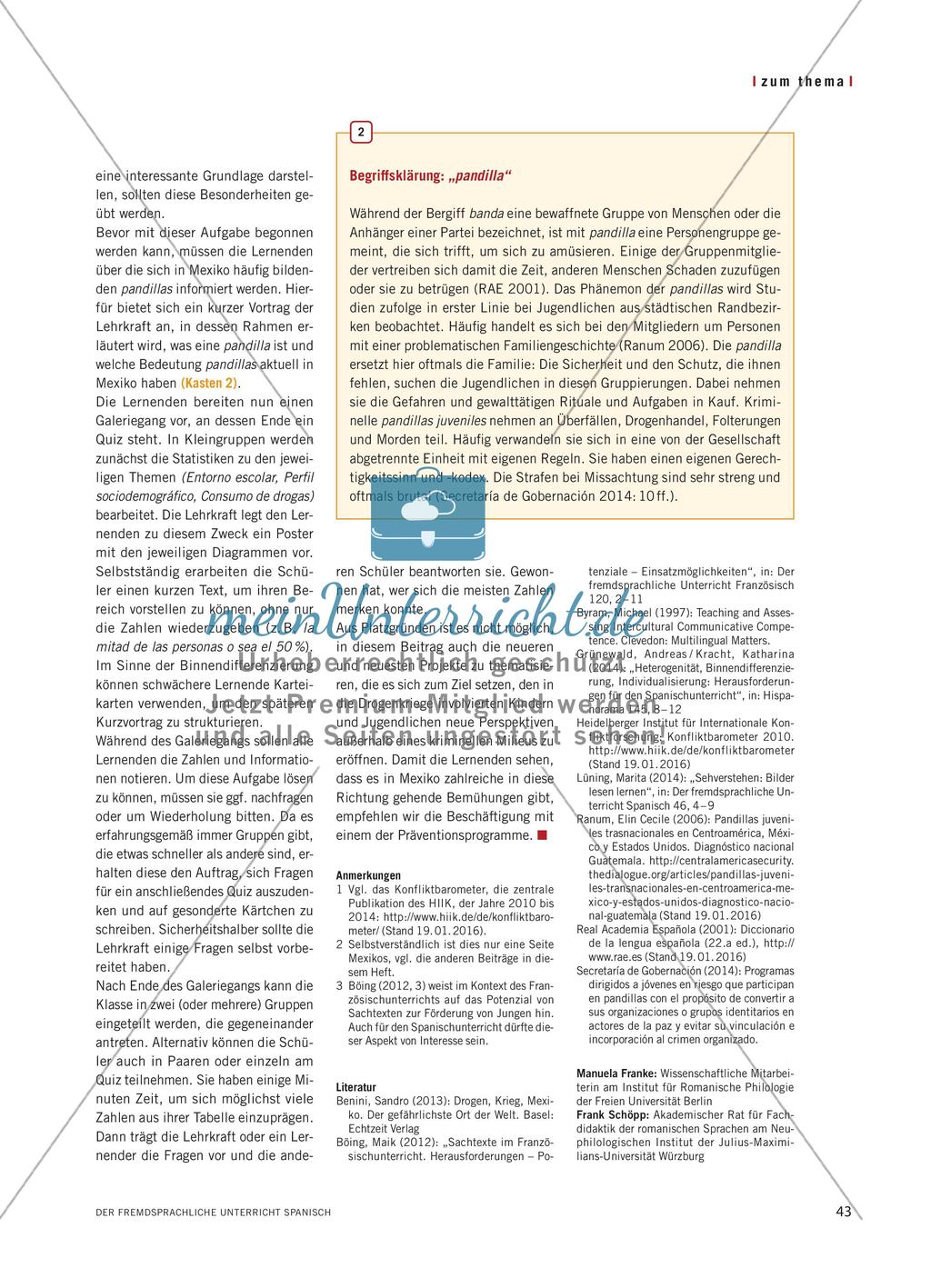 Los niños sicarios en México - Eine Lernaufgabe für den Spanischunterricht in der Oberstufe Preview 4