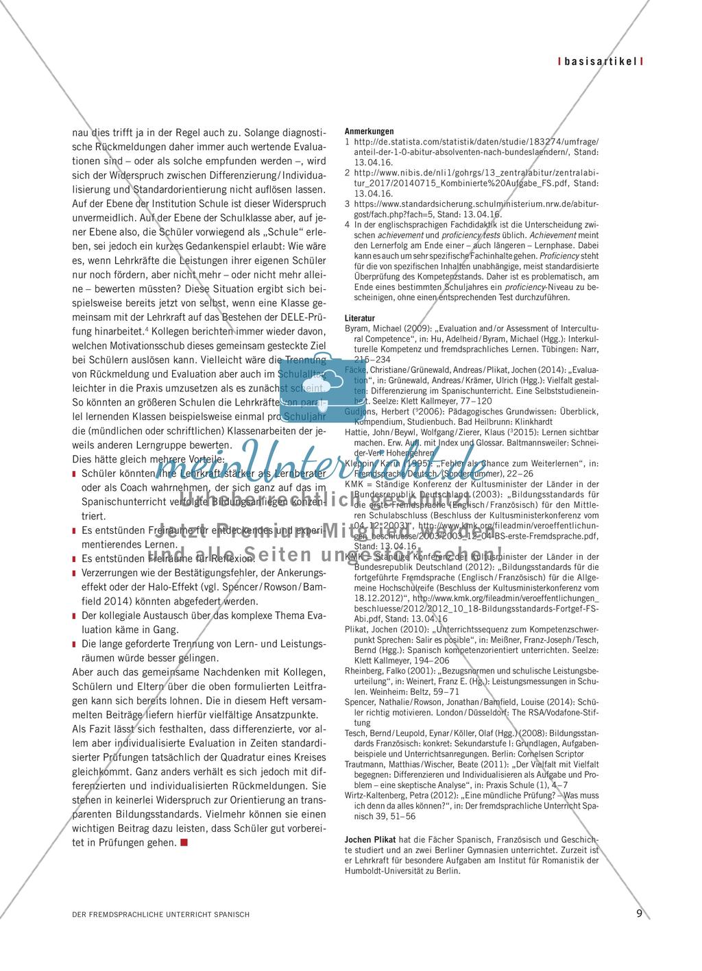 Differenzierte und individualisierte Evaluation in Zeiten standardisierter Prüfungen - Die Quadratur eines Kreises? Preview 6