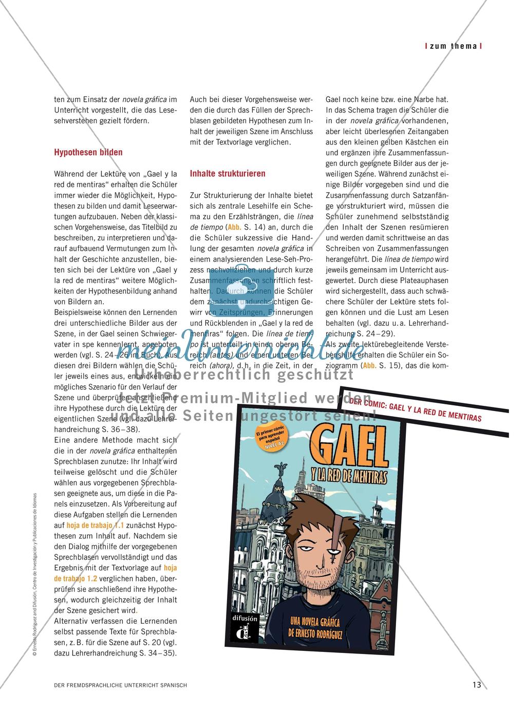 Gael y la red de mentiras - Das Lese- / Sehverstehen mit einer novela gráfica schulen Preview 2