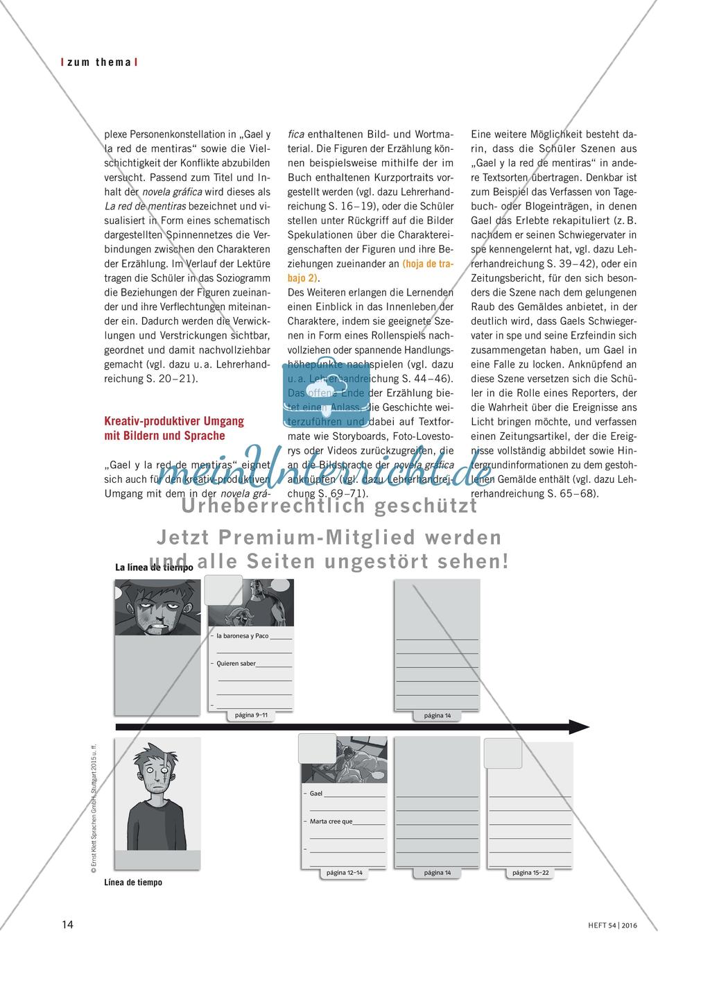 Gael y la red de mentiras - Das Lese- / Sehverstehen mit einer novela gráfica schulen Preview 3
