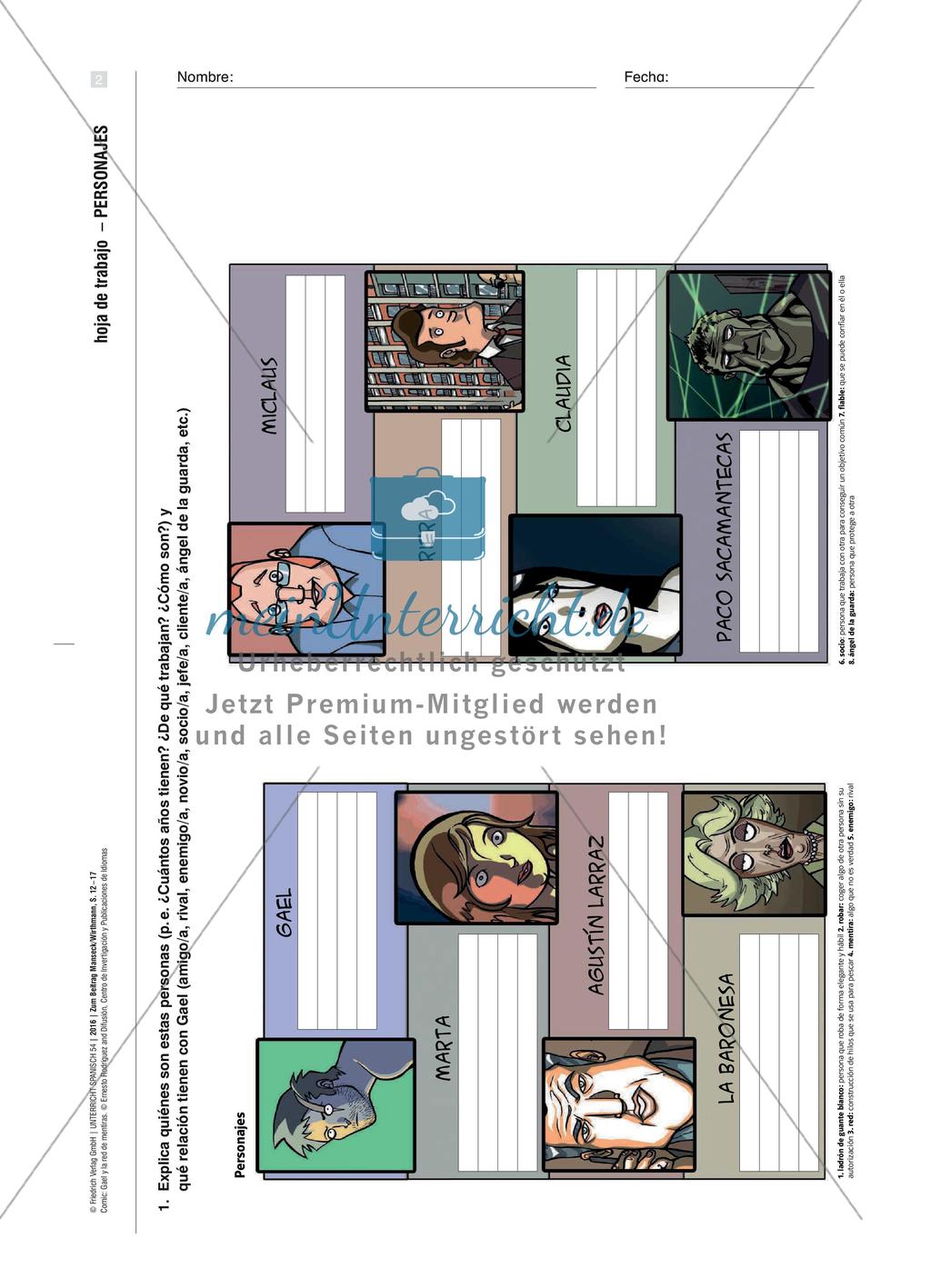 Gael y la red de mentiras - Das Lese- / Sehverstehen mit einer novela gráfica schulen Preview 6