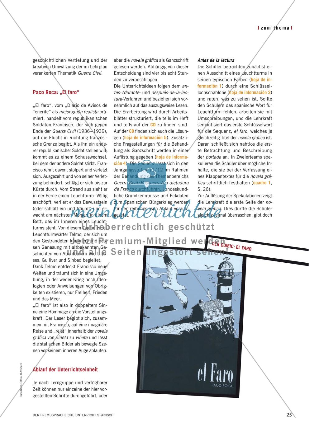 Desde la perspectiva del faro - Kreativer landeskundlich-literarischer Unterricht mit Paco Rocas „El faro“ Preview 2