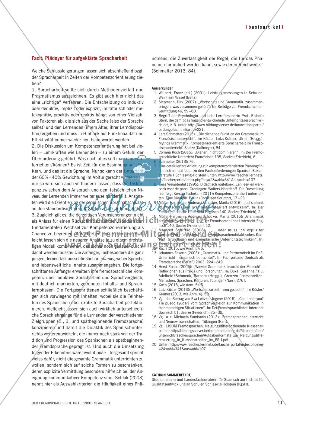 „Verfügen über die sprachlichen Mittel“ - Spracharbeit in Zeiten der Kompetenzorientierung Preview 8