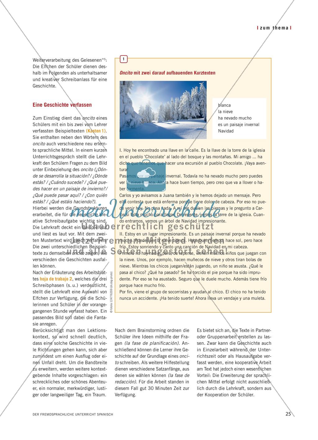 Contar una historia - Spracharbeit durch kreatives Schreiben Preview 2