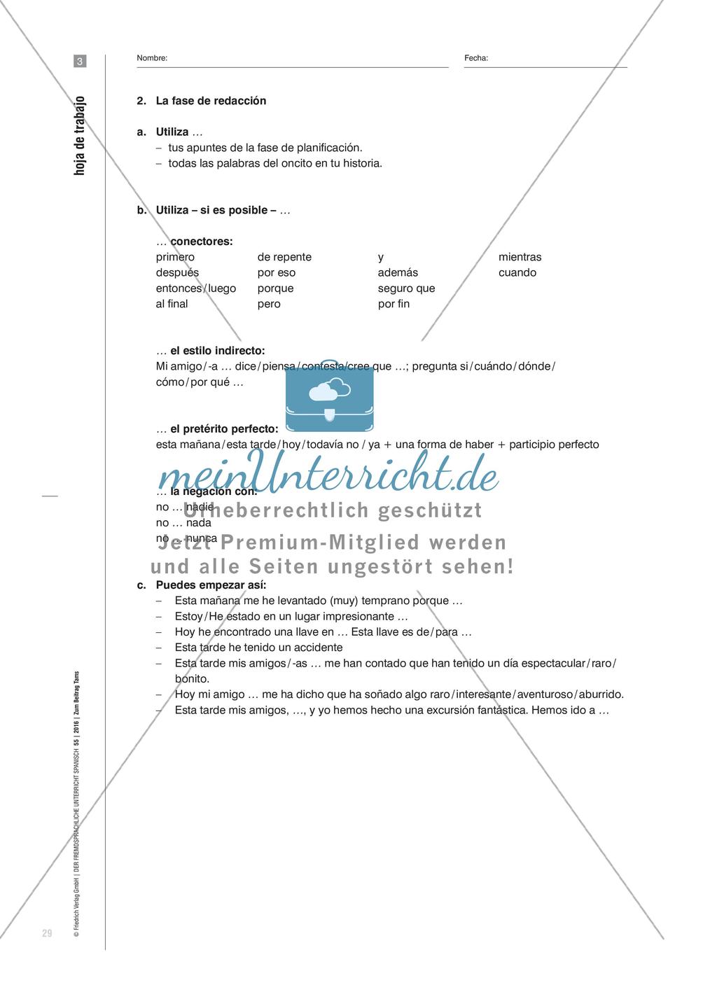 Contar una historia - Spracharbeit durch kreatives Schreiben Preview 6