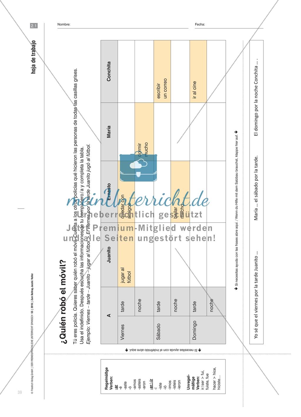 ¿Quién robó el móvil? - Differenzieren bei der Spracharbeit Preview 5