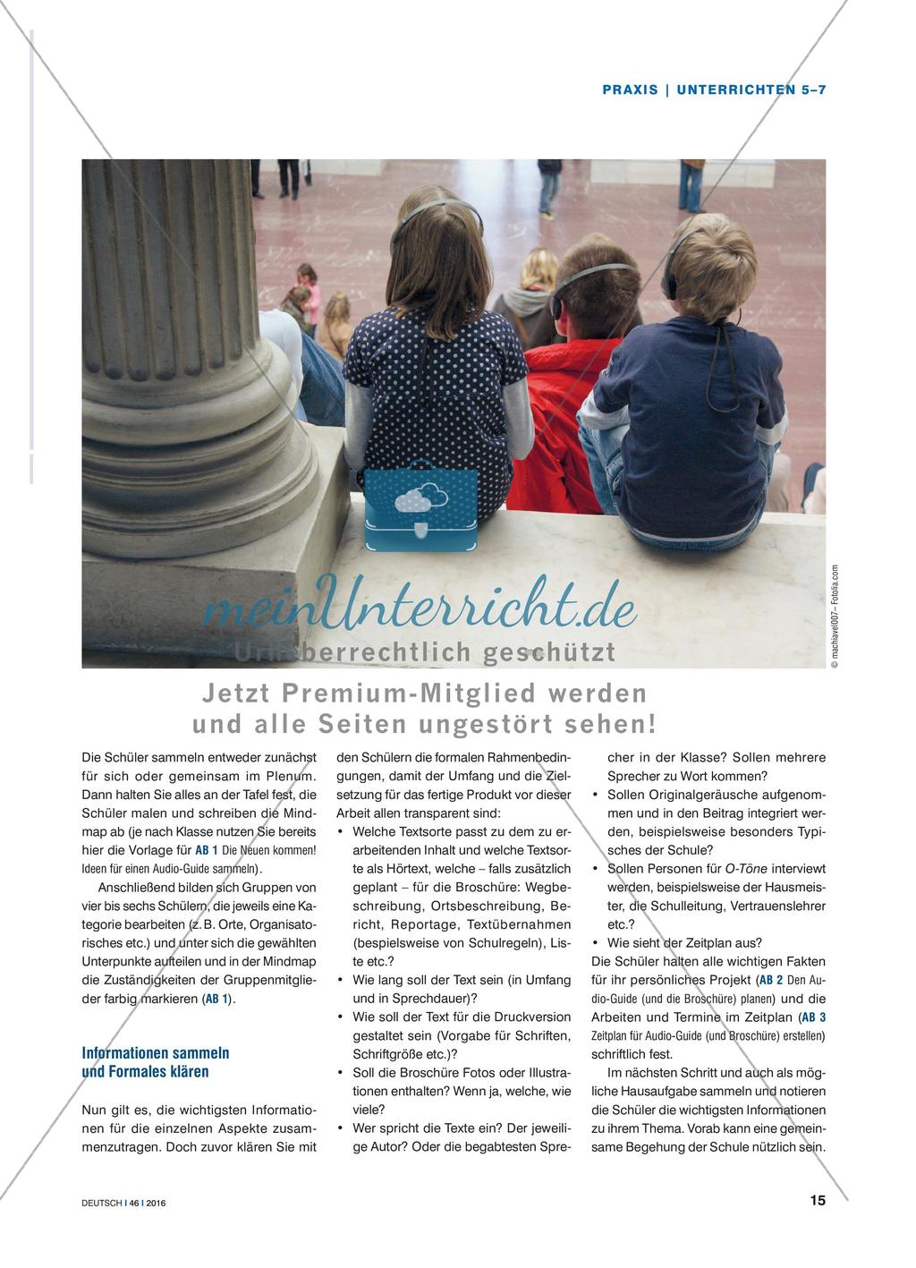Ein Audio-Guide für die Neuen! - Wenn Schüler Schüler mittels Hörtexte durch die Schule führen Preview 2