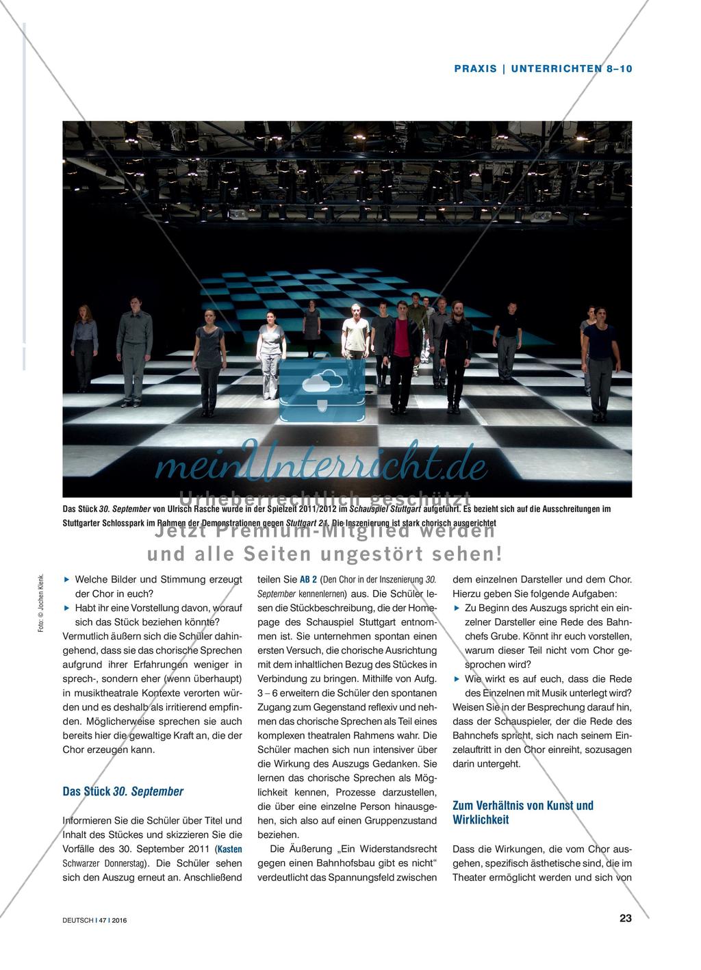 Chorisches Sprechen im zeitgenössischen Theater Preview 2